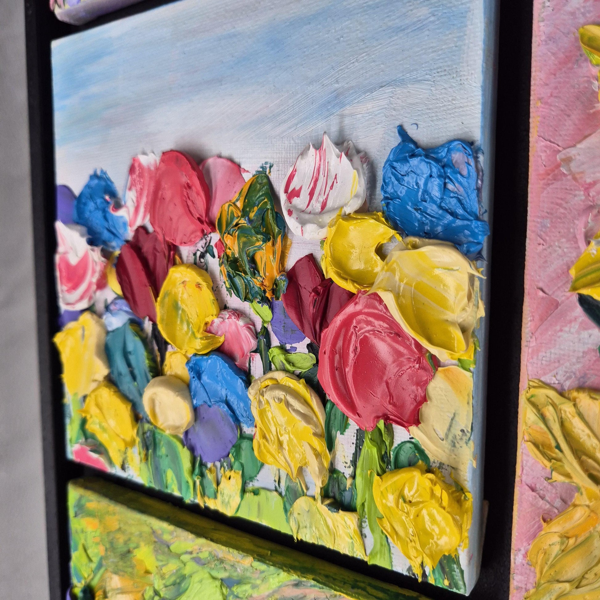Floriada - Modern Large Floral Oil Painting on Canvas - Colorful Garden Wall - Art for Premium Home