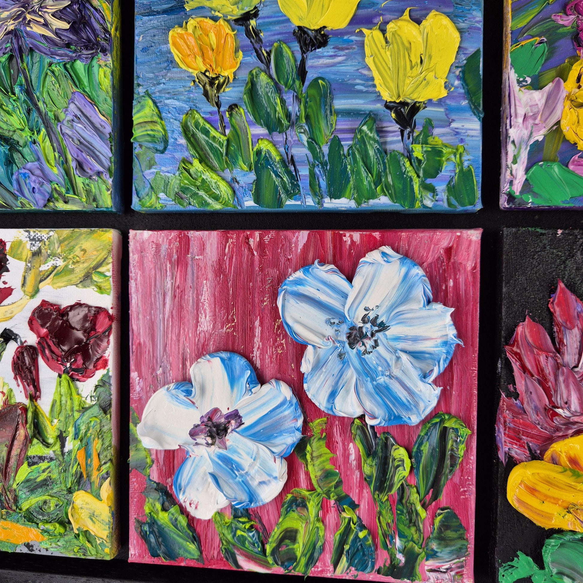 Floriada - Modern Large Floral Oil Painting on Canvas - Colorful Garden Wall - Art for Premium Home