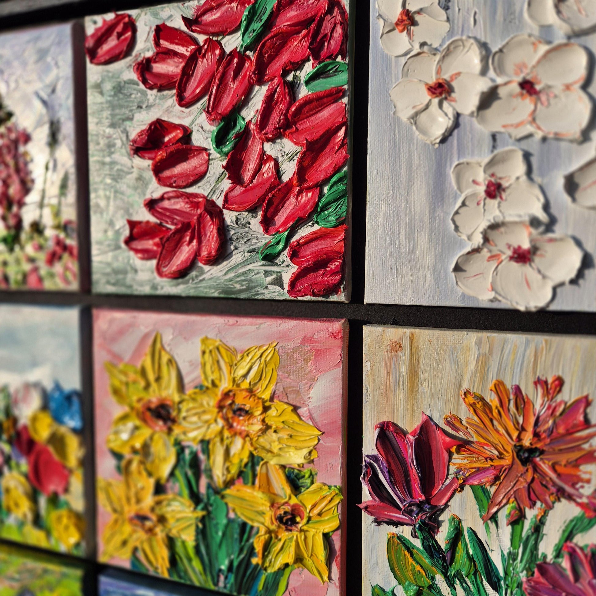 Floriada - Modern Large Floral Oil Painting on Canvas - Colorful Garden Wall - Art for Premium Home