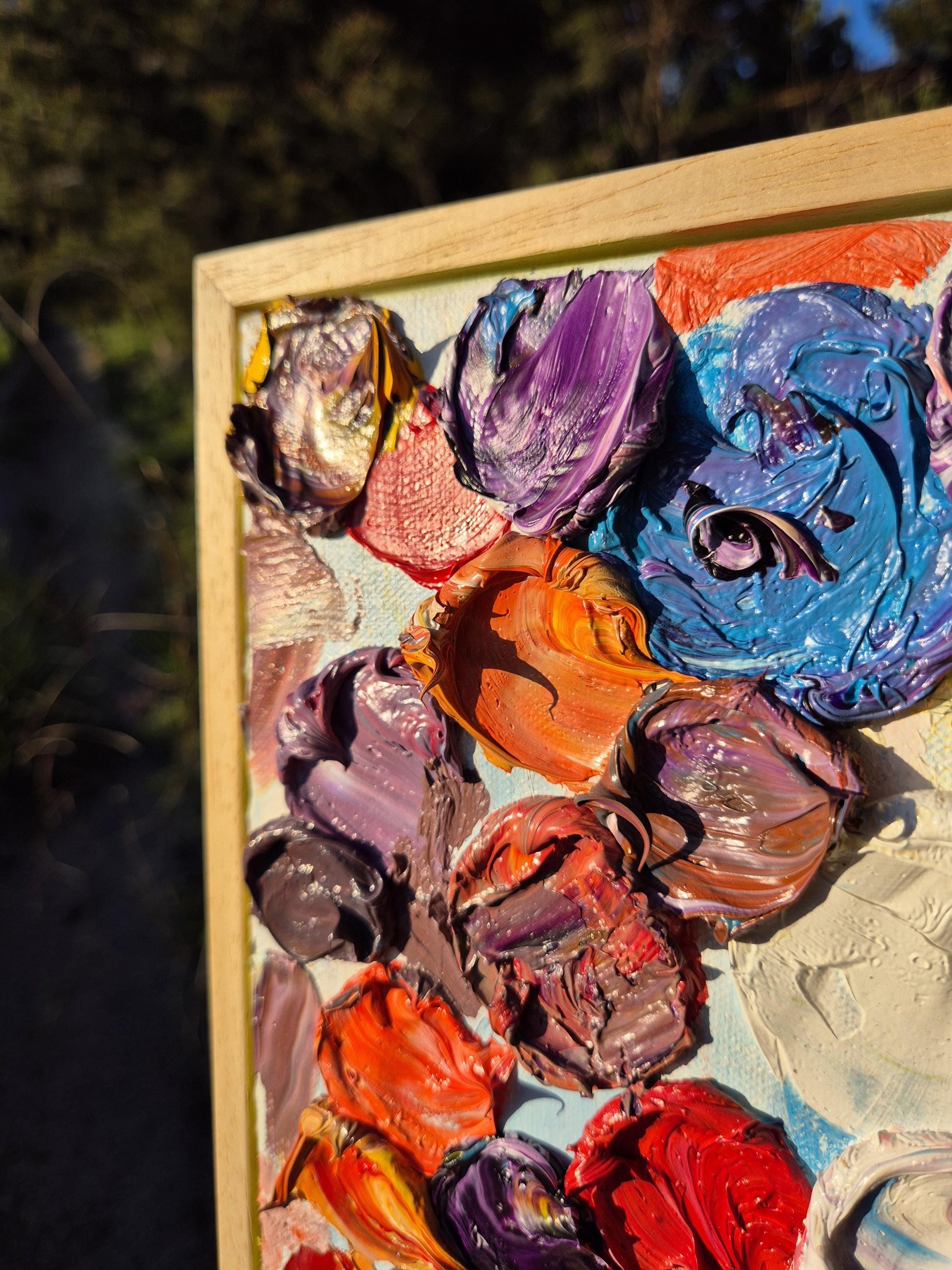 Petal Symphony - Original Abstract Flower Art - Vibrant Floral Abstract - Horizontal Canvas Garden Art for Joyful Home Decor