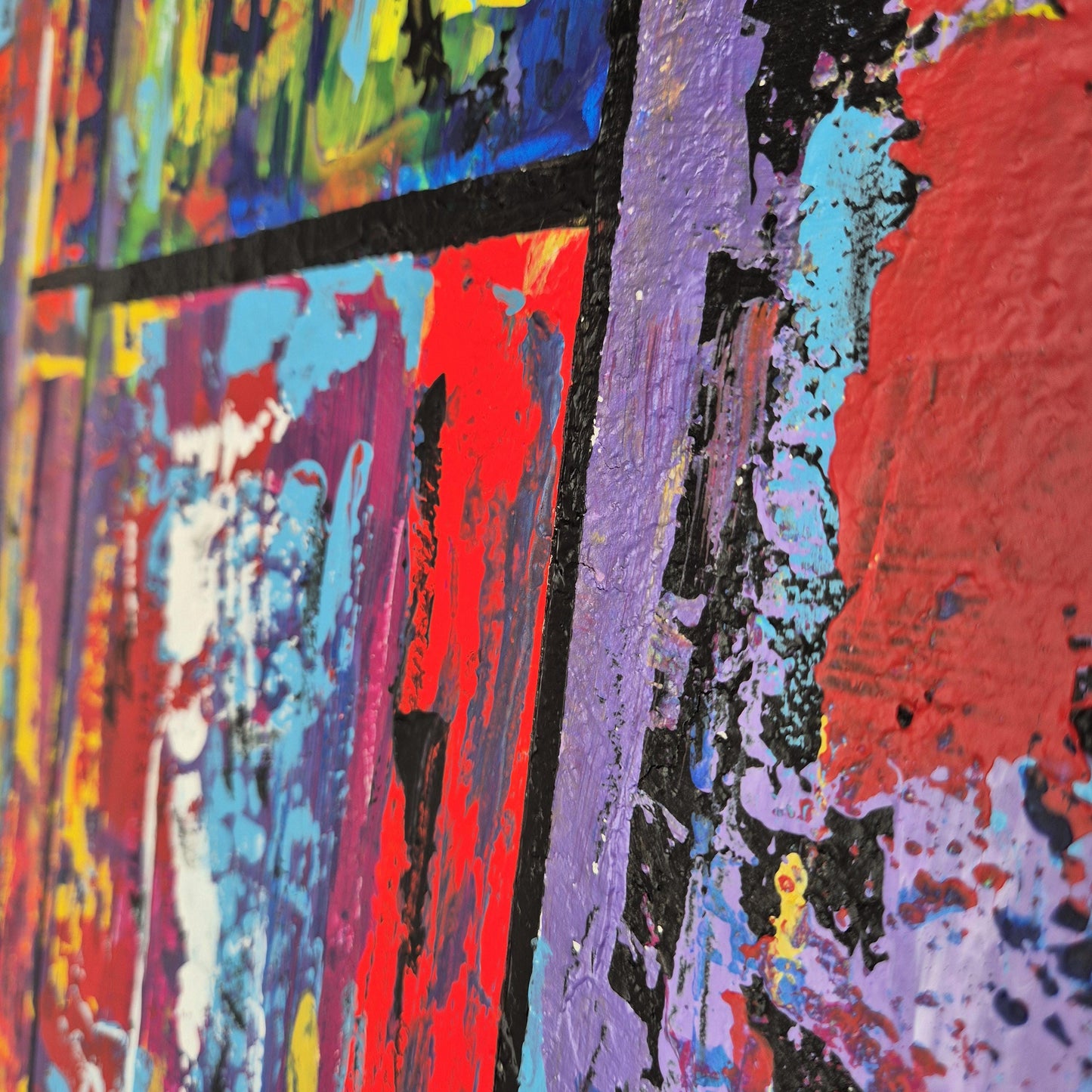 City Pulse - Original Urban Art - Textured Urban Cityscape Abstract- Modern Gold Accent Canvas Painting -