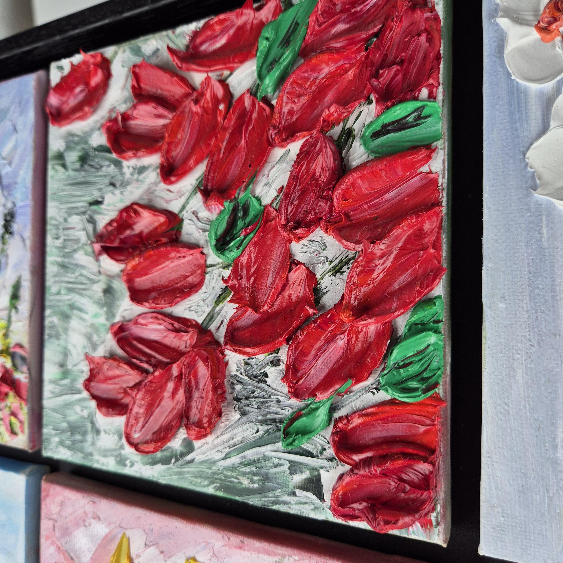 Floriada - Modern Large Floral Oil Painting on Canvas - Colorful Garden Wall - Art for Premium Home