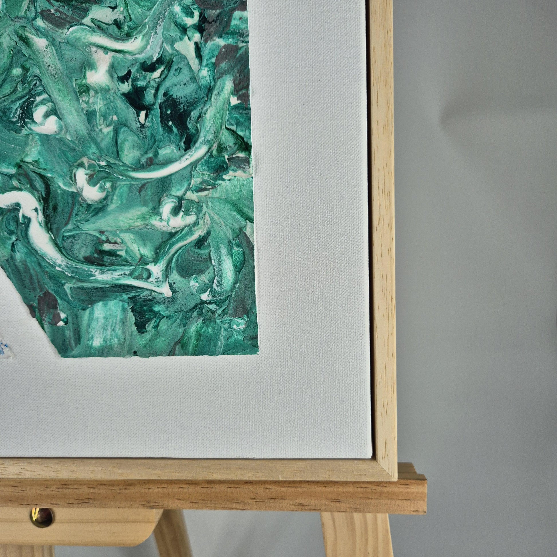 Ocean Logic - Abstract Geometric Painting - Textured Acrylic Canvas in Blue and Green - Contemporary Modern Wall Art