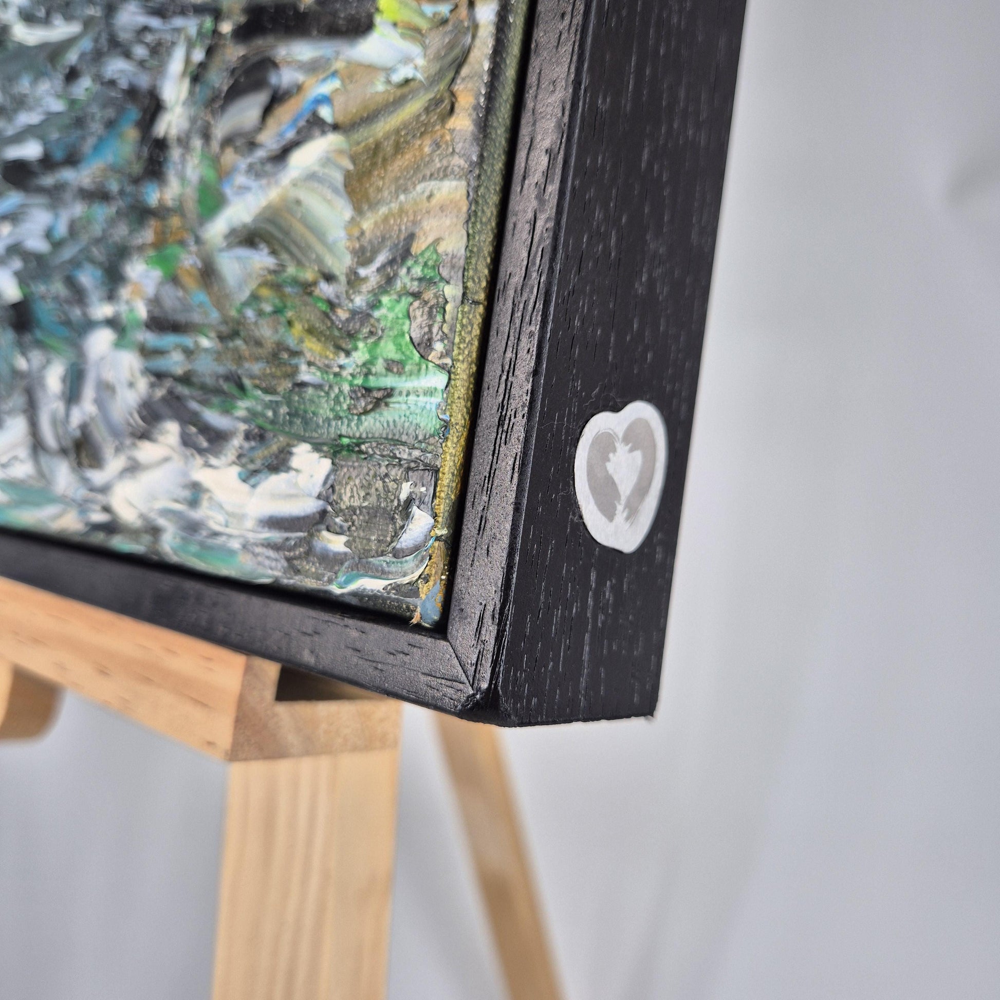 Azure Memory - Coastal Oil Painting - Abstract Ocean Cliff- Mediterranean Textured Canvas Art