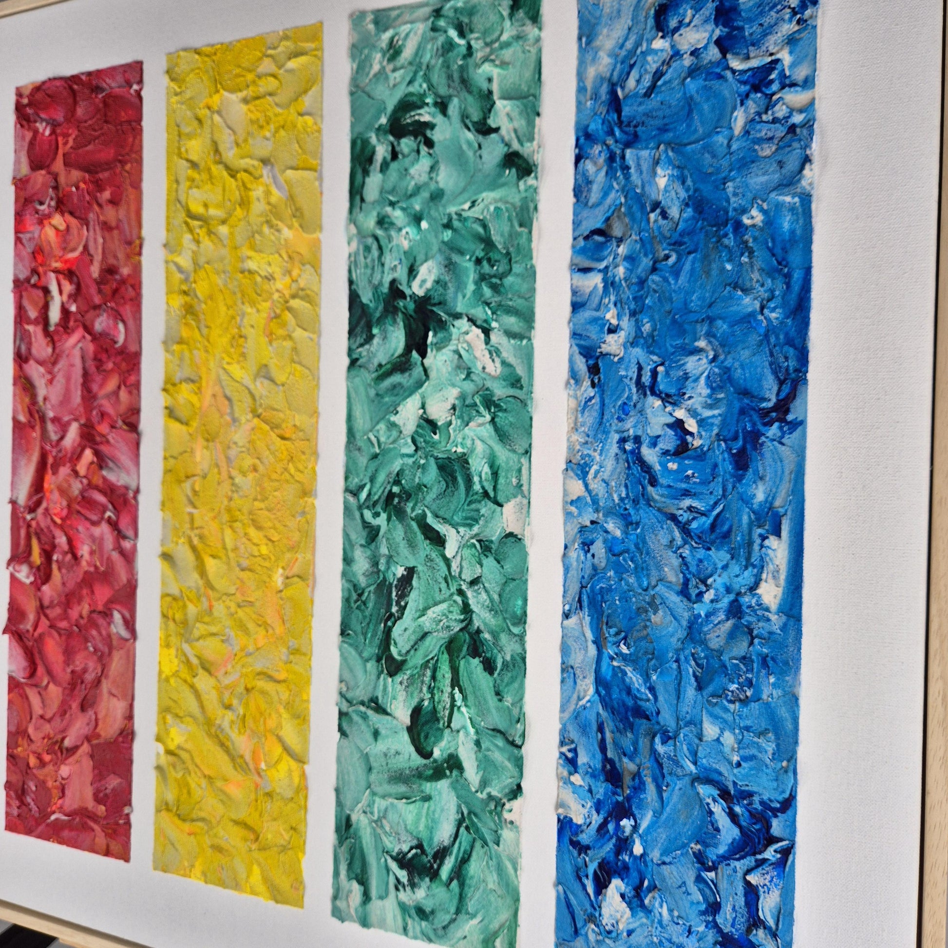 Color Code - Original Textured Acrylic Painting on Canvas - Abstract Color Composition