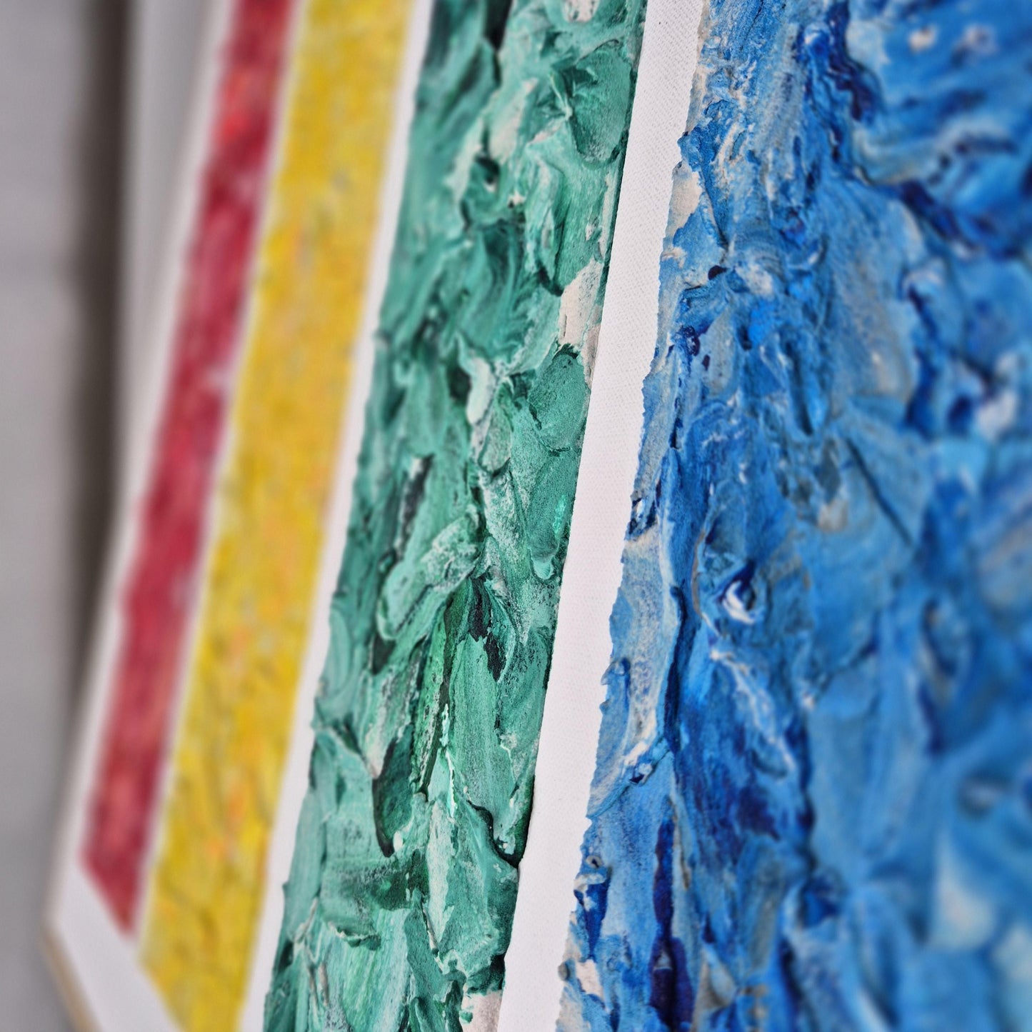 Color Code - Original Textured Acrylic Painting on Canvas - Abstract Color Composition