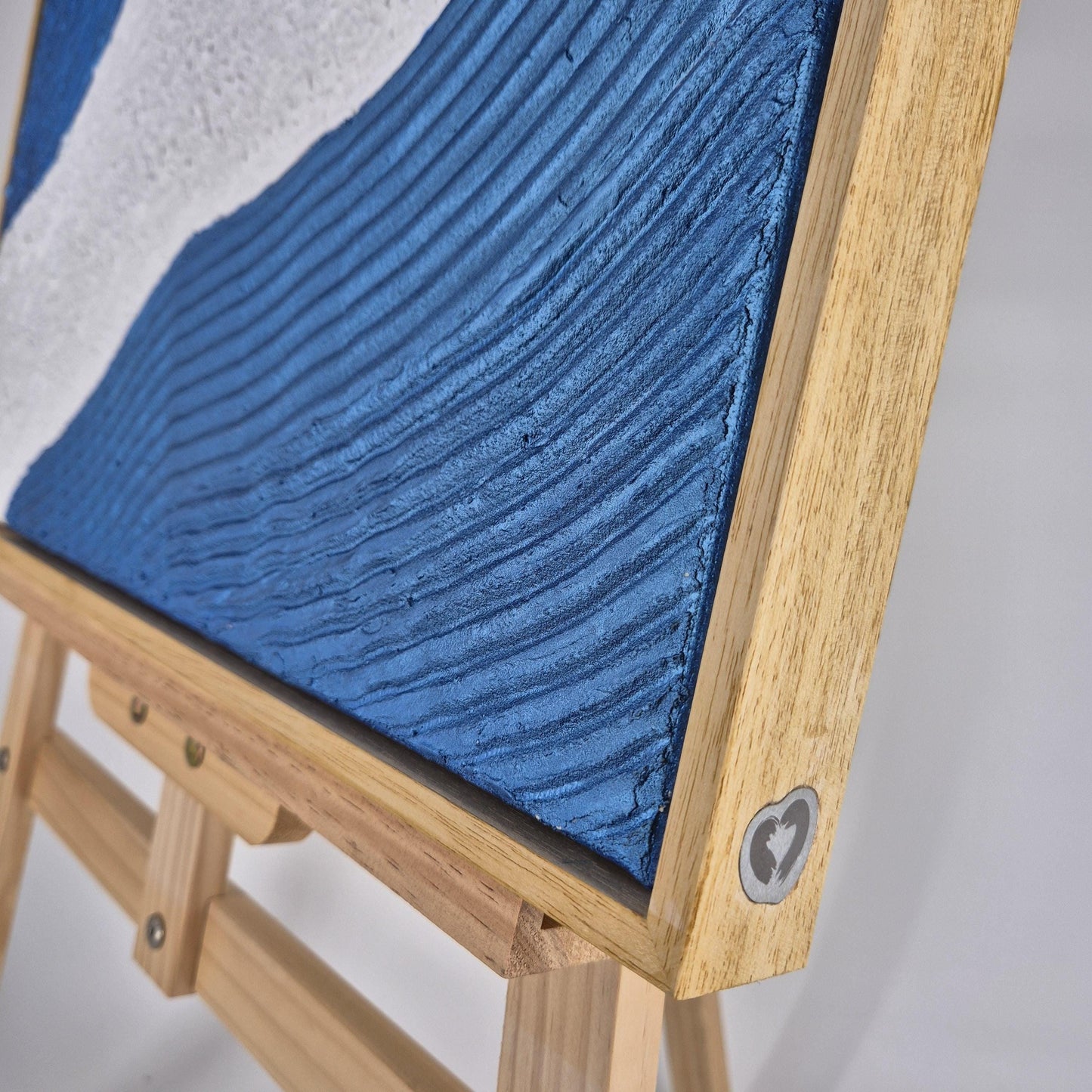 Ocean Lines - Original Textured Acrylic Painting on Canvas - Abstract Seascape Wall Art with Flowing Lines - Framed&Ready to Hang