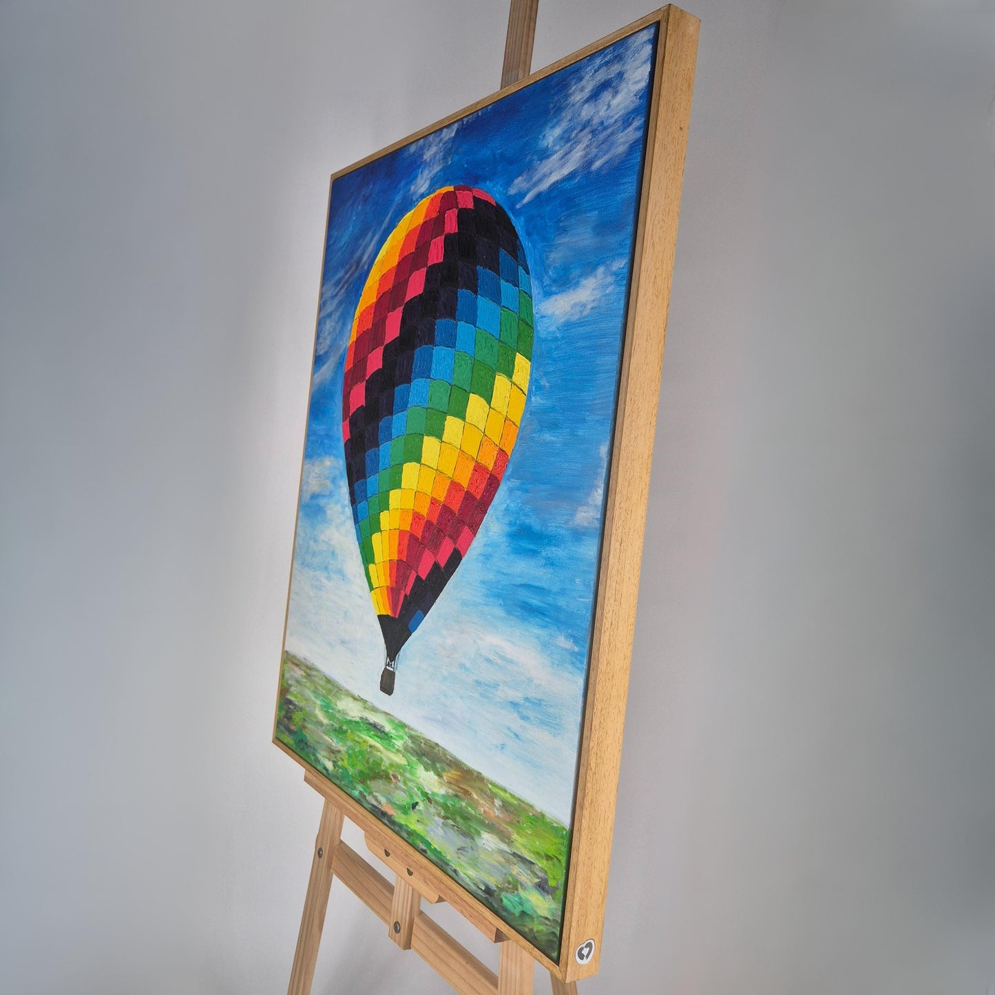 Weightless - Original oil painting - Textured sky landscape - colourful wall art