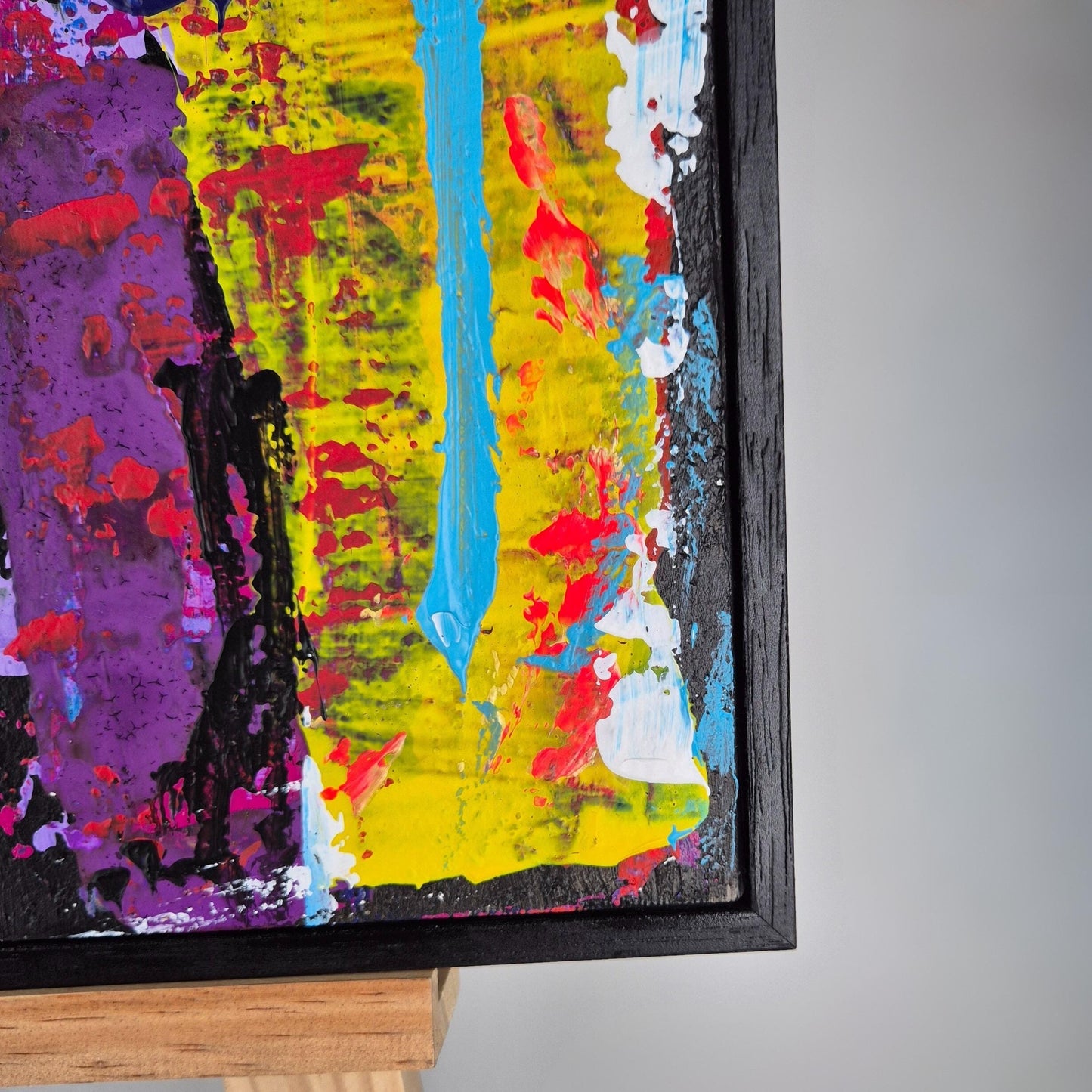 Original Acrylic Painting 67x56 cm - City Pulse - Textured Urban Cityscape Abstrac - Modern Gold Accent Canvas Painting