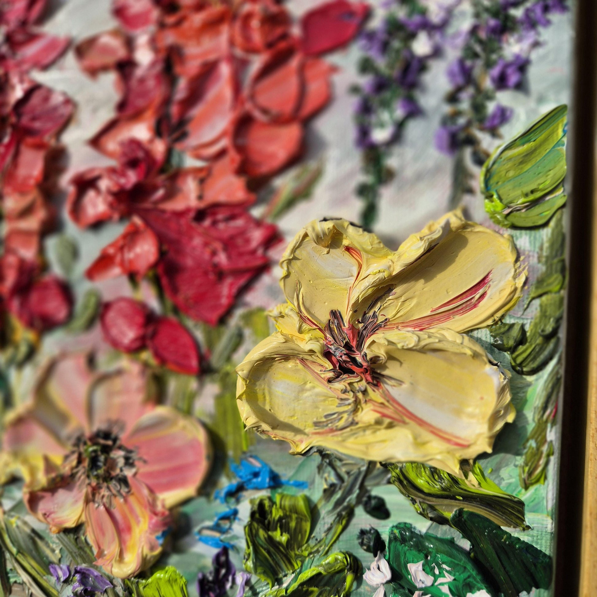 Flower Dance P.3. - Colorful Textured Flower Art - Blooming Flowers Painting - Bright Botanical Home Decor
