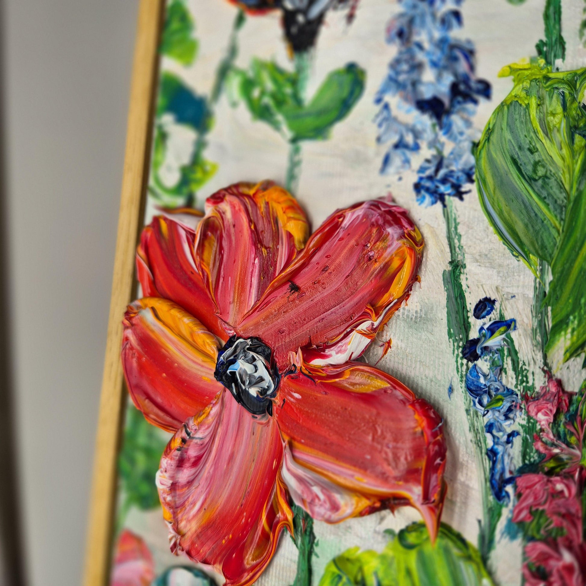 Flower Dance P.1.- Colorful Textured Flower Art - Blooming Flowers Painting - Bright Botanical Home Decor
