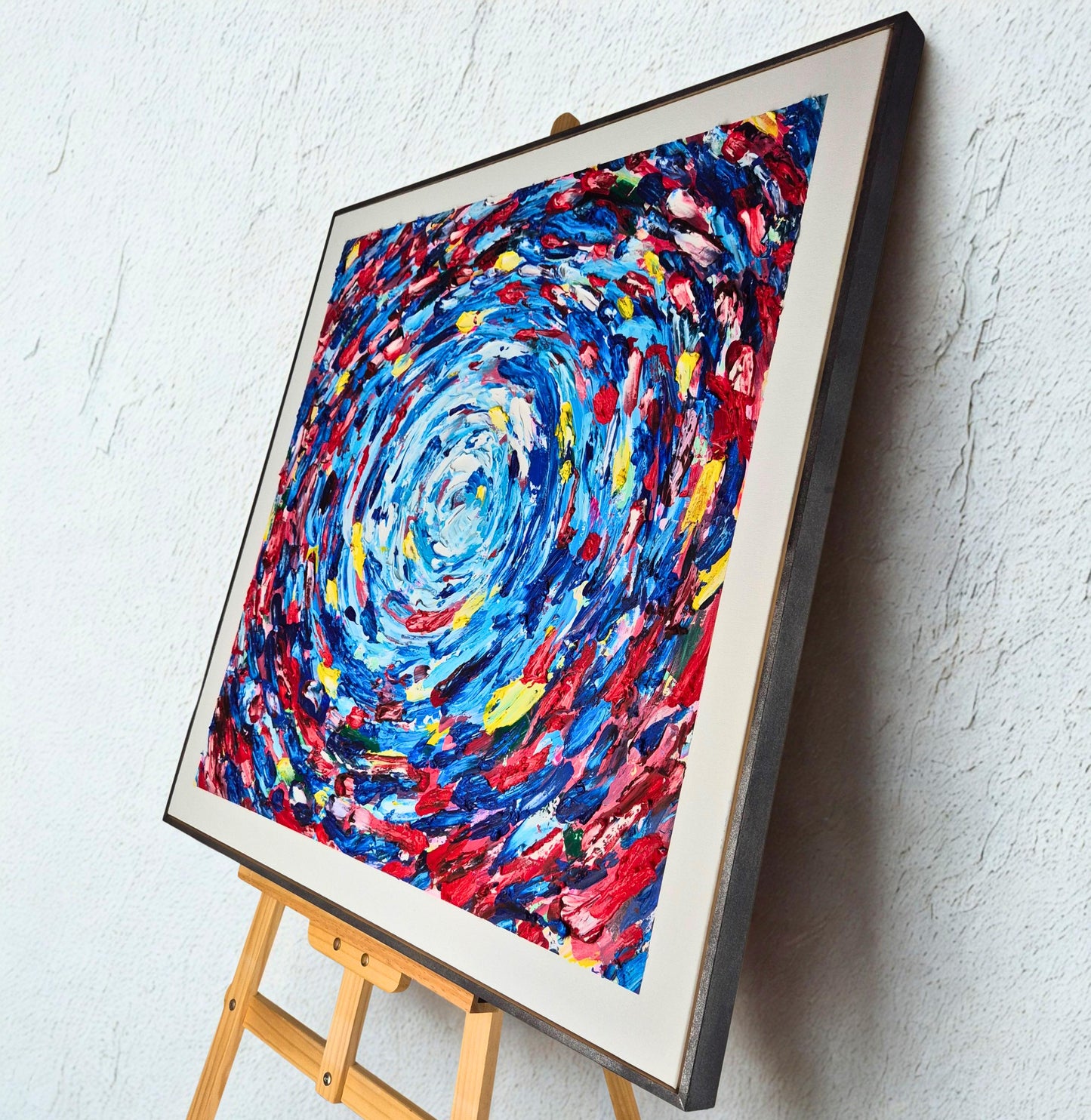 Corelia - Original Abstract Acrylic Painting - 92x92 cm - Textured on Canvas - Vivid Abstract Floral Motion