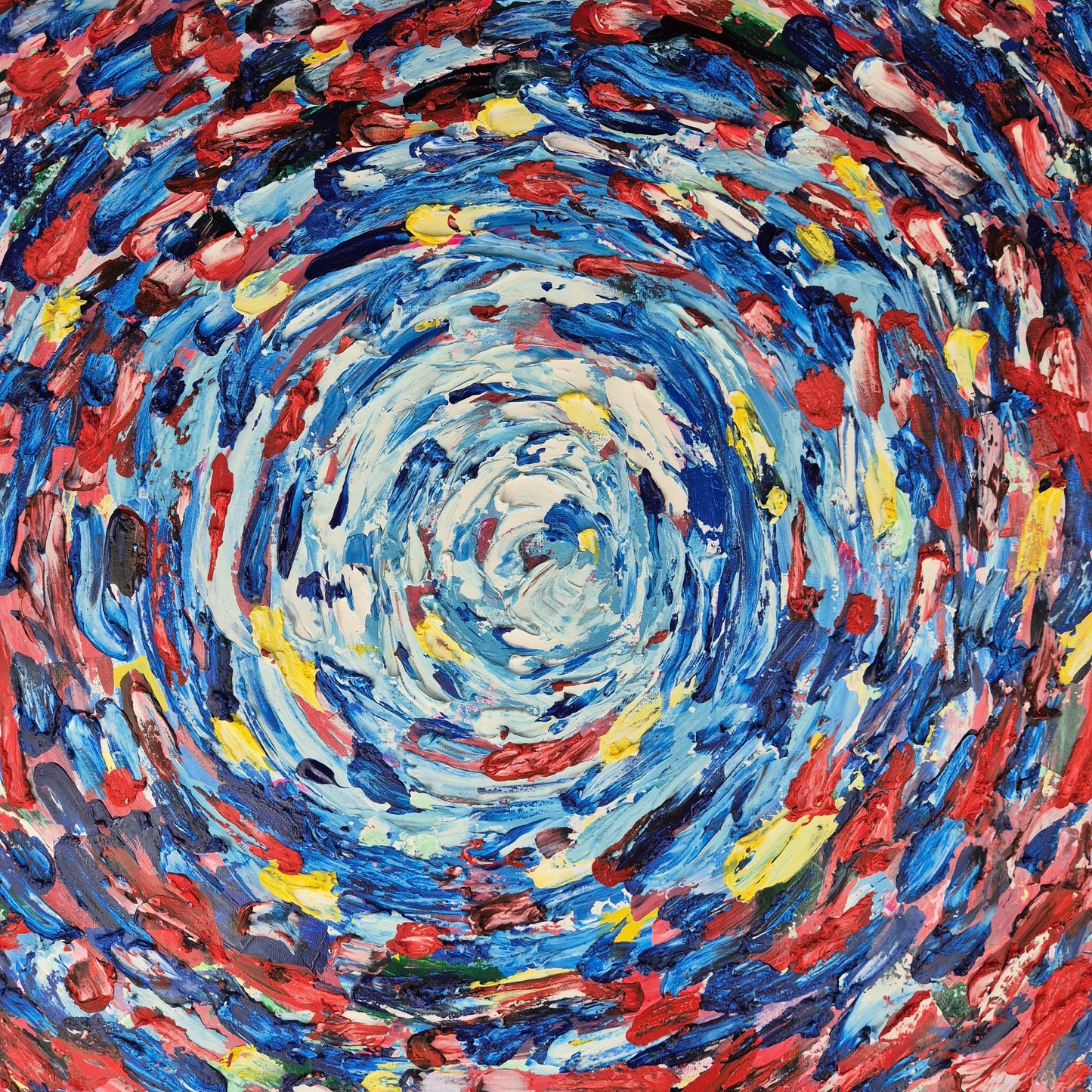 Corelia - Original Abstract Acrylic Painting - 92x92 cm - Textured on Canvas - Vivid Abstract Floral Motion