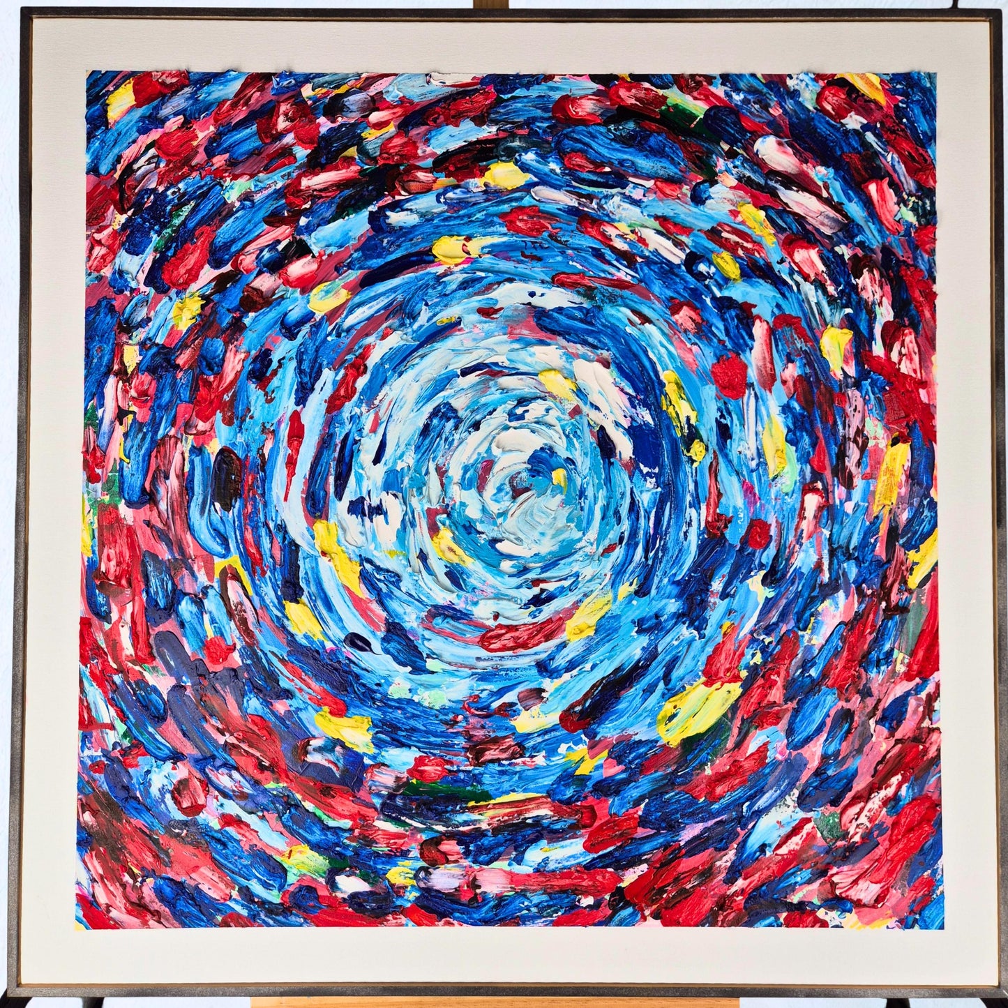 Corelia - Original Abstract Acrylic Painting - 92x92 cm - Textured on Canvas - Vivid Abstract Floral Motion