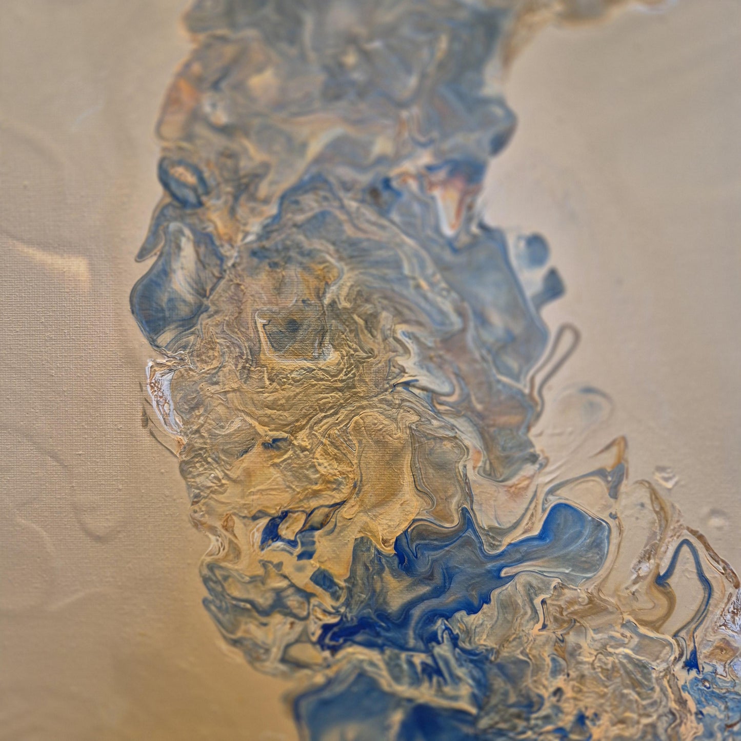Textured Abstract Acrylic Painting 62x64 cm - Aurora - Meditative Energy Art