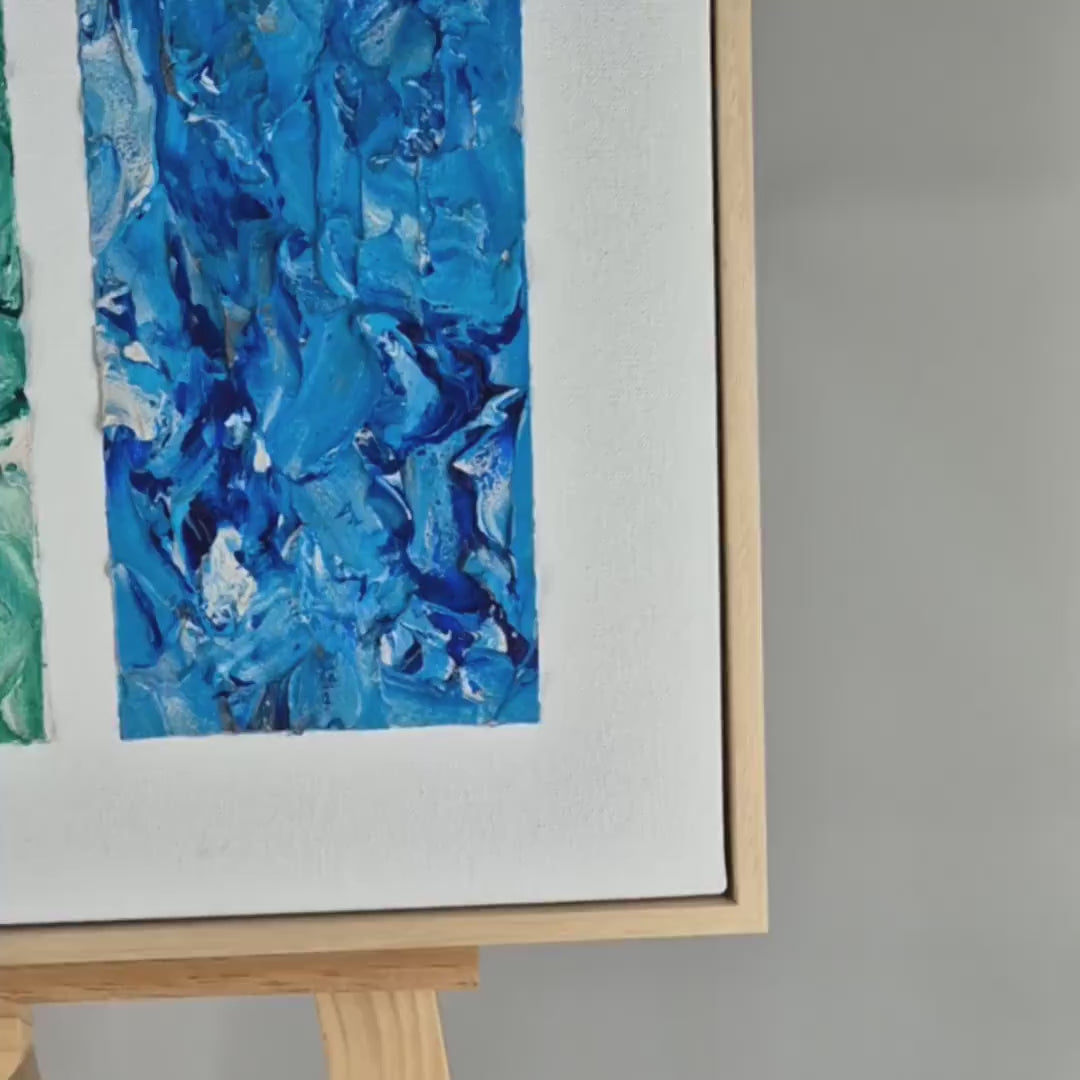 Color Code - Original Textured Acrylic Painting on Canvas - Abstract Color Composition