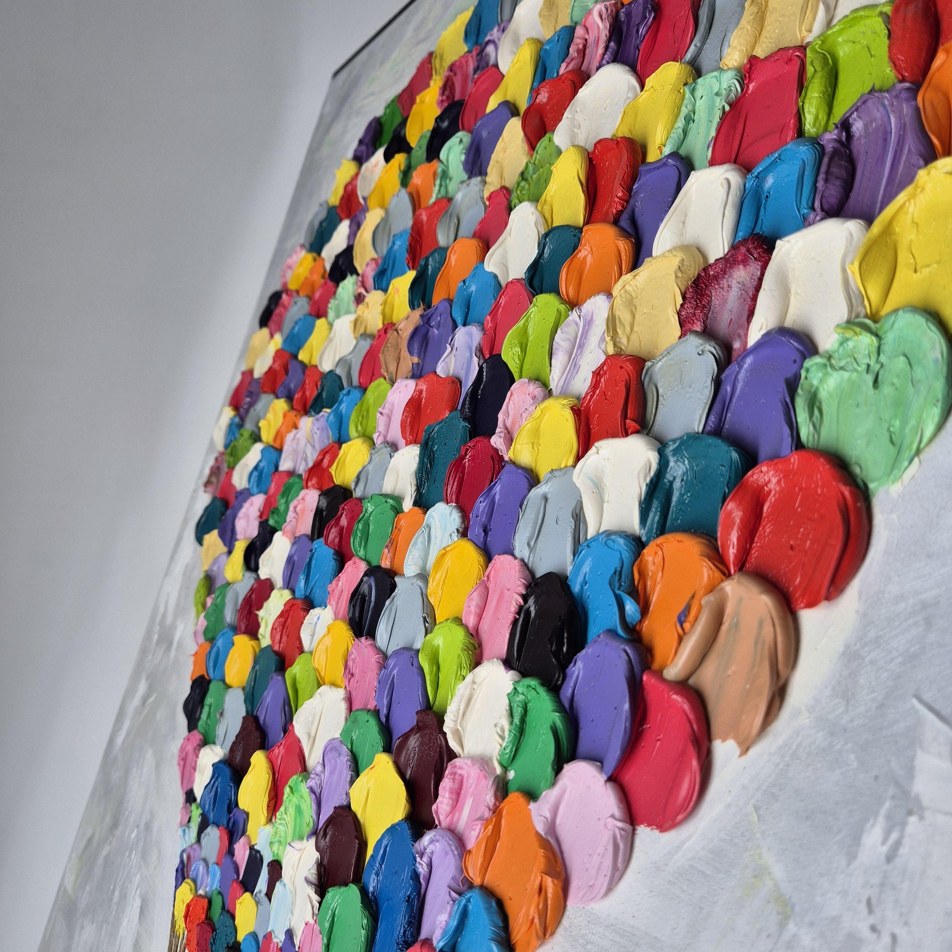 Even Jokers Dream - Bright Abstract Oil Painting on Canvas - Whimsical Surreal Abstract Art - Ready to Hang