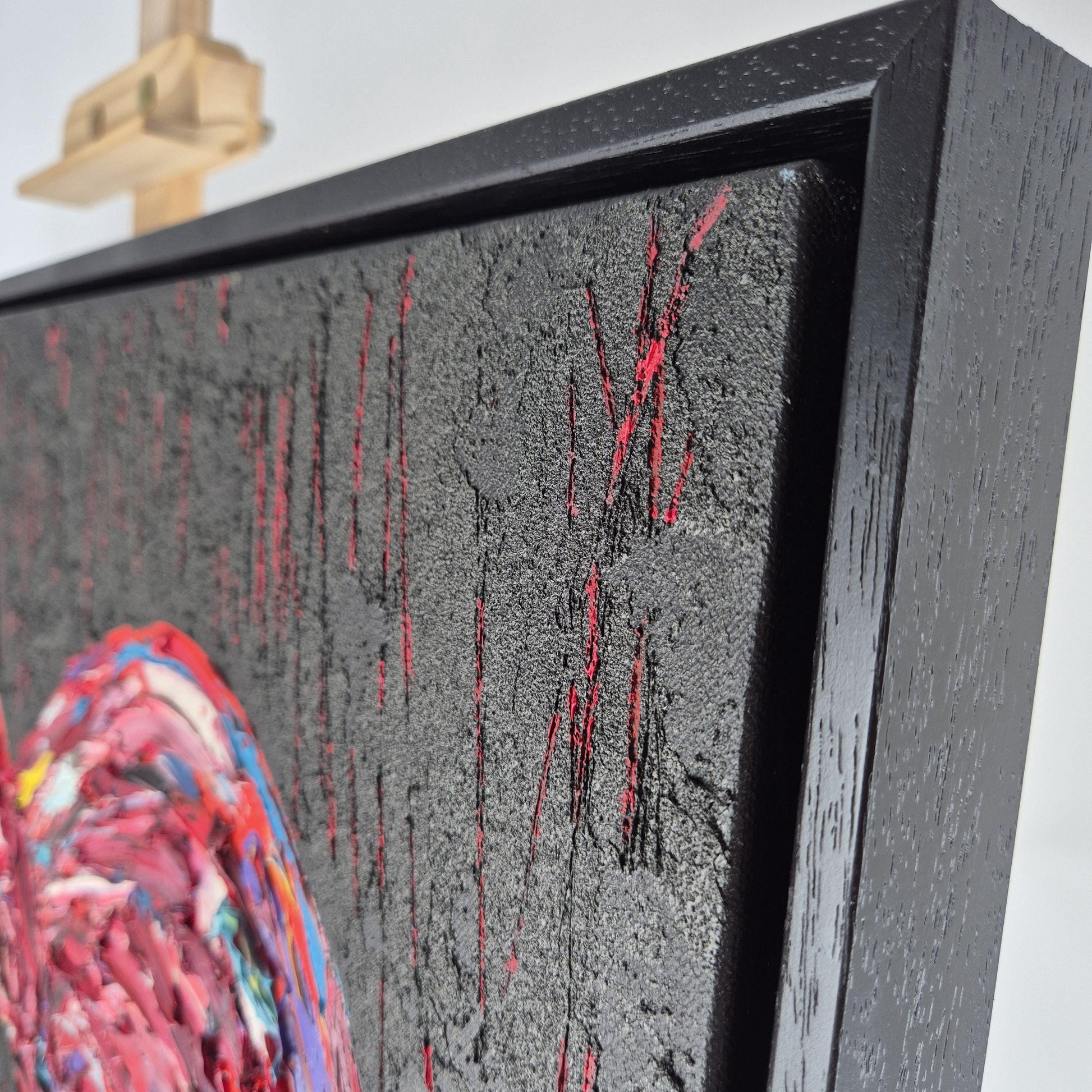 Textured Oil Heart Painting 72x72 cm - Unbreakable - Modern Abstract Oil Artwork - Romantic Wall Decor - Large Original Art