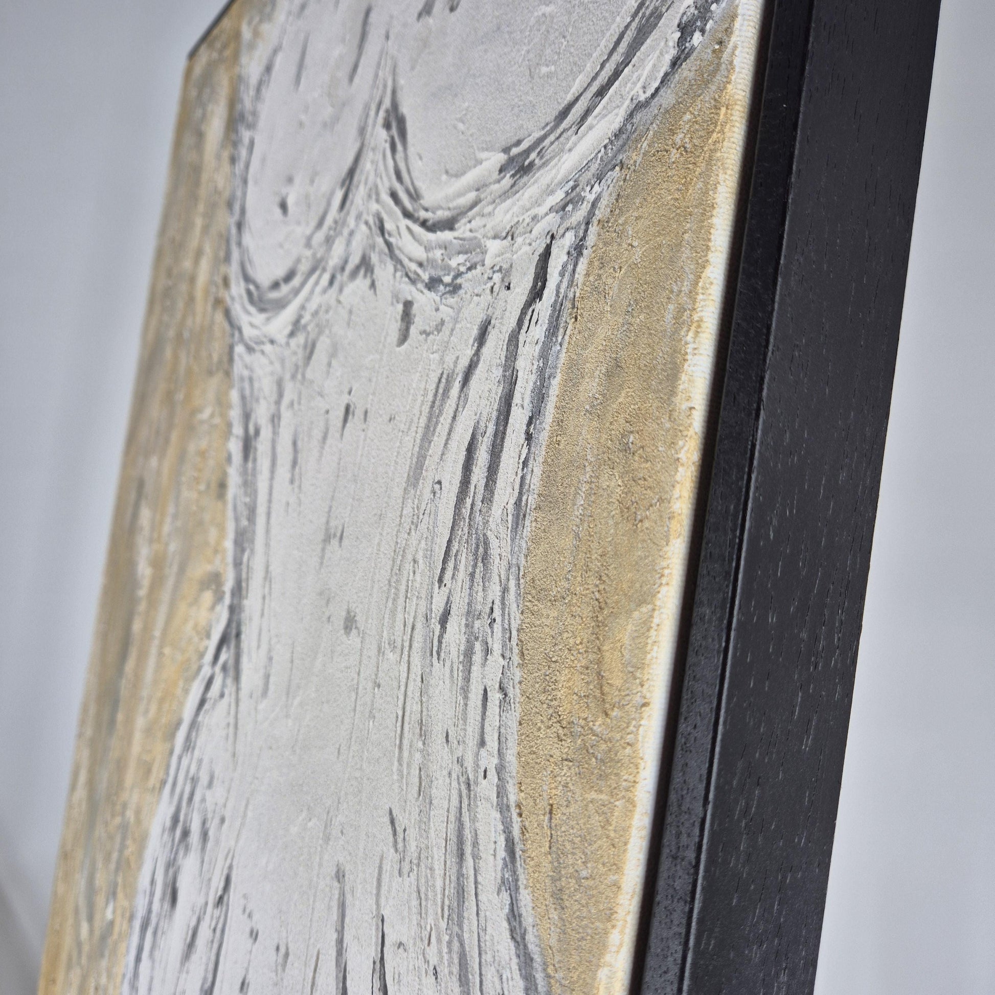 She is Light - Abstract Female Art - Sculptural Abstract Nude - Textured Canvas Art