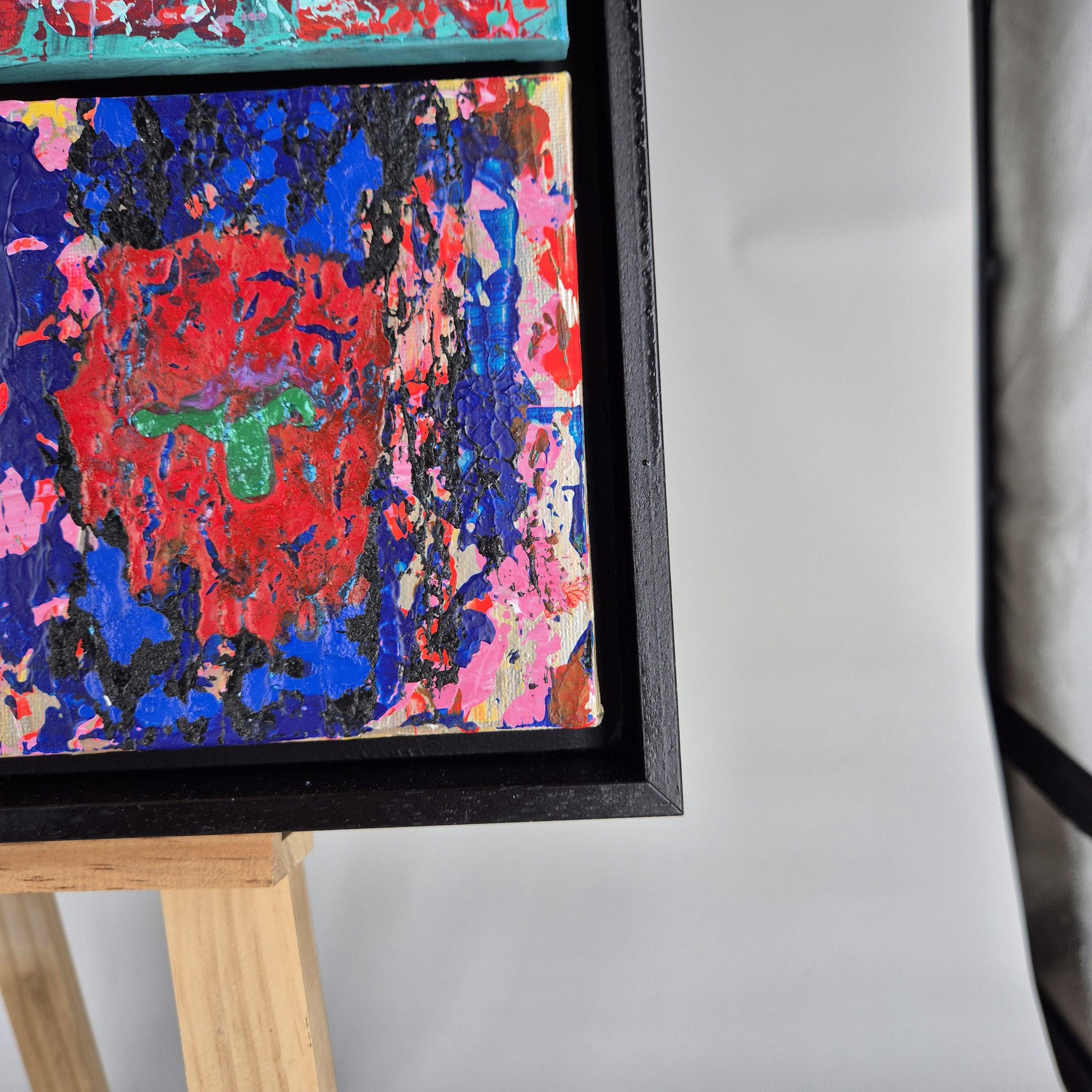 16 Beats - Abstract Acrylic Painting - Textured Color Grid - Modern Rhythm Wall Art