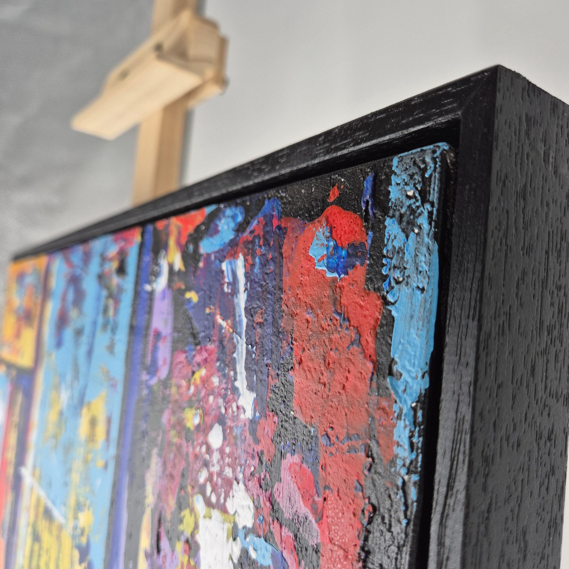 City Pulse - Original Urban Art - Textured Urban Cityscape Abstract- Modern Gold Accent Canvas Painting -