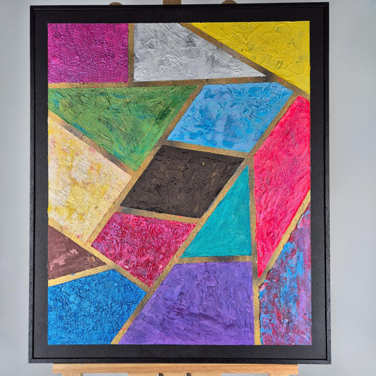 Prismatica - Original Textured Acrylic Art - Painting on Canvas - Colorful Contemporary Abstract Wall Art
