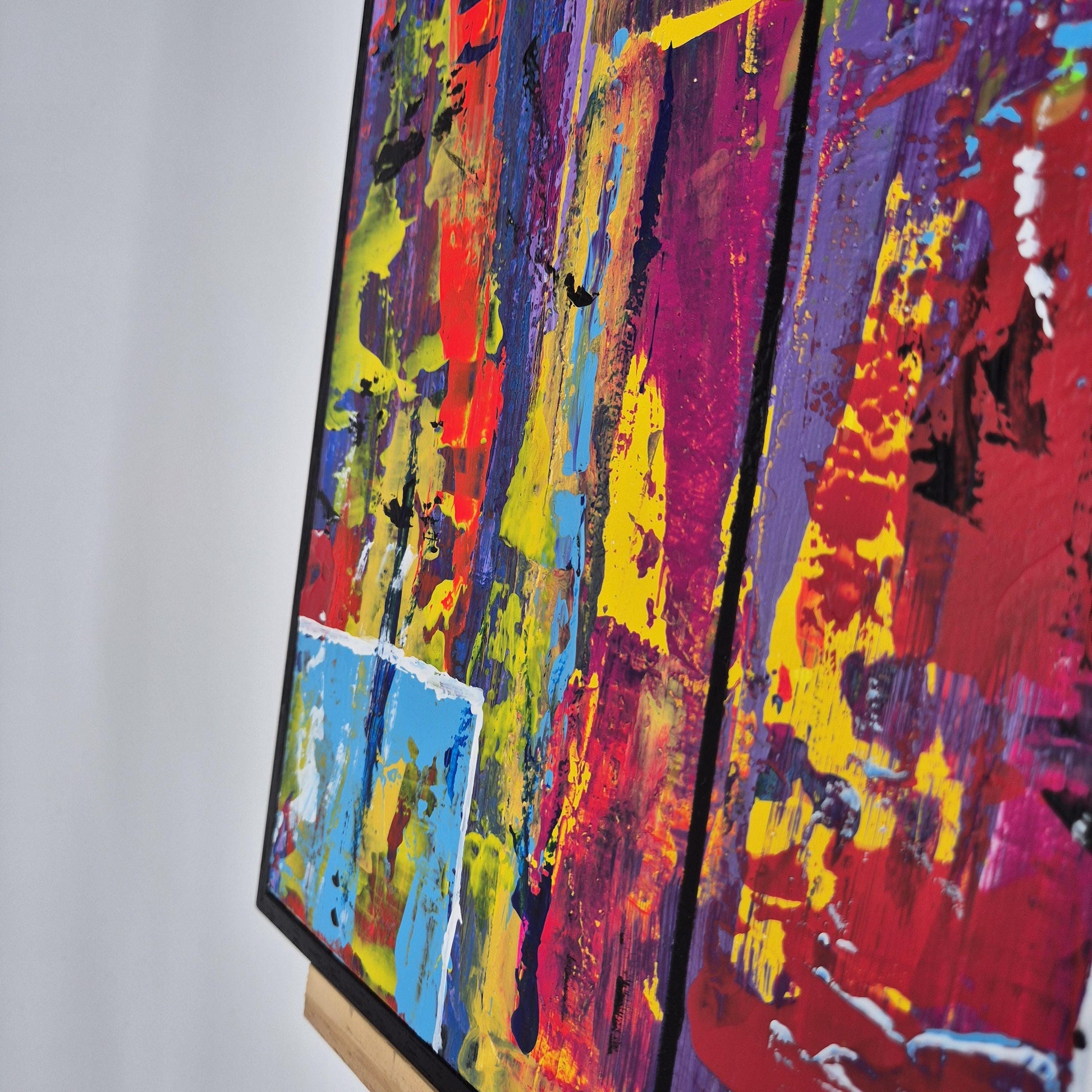 City Pulse - Original Urban Art - Textured Urban Cityscape Abstract- Modern Gold Accent Canvas Painting -
