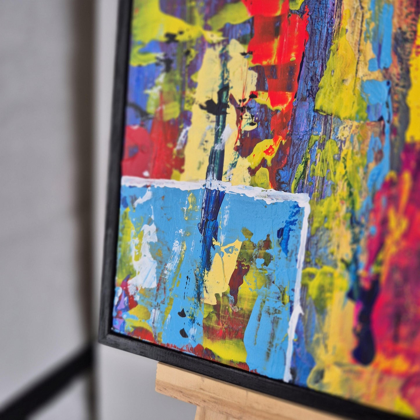City Pulse - Original Urban Art - Textured Urban Cityscape Abstract- Modern Gold Accent Canvas Painting -