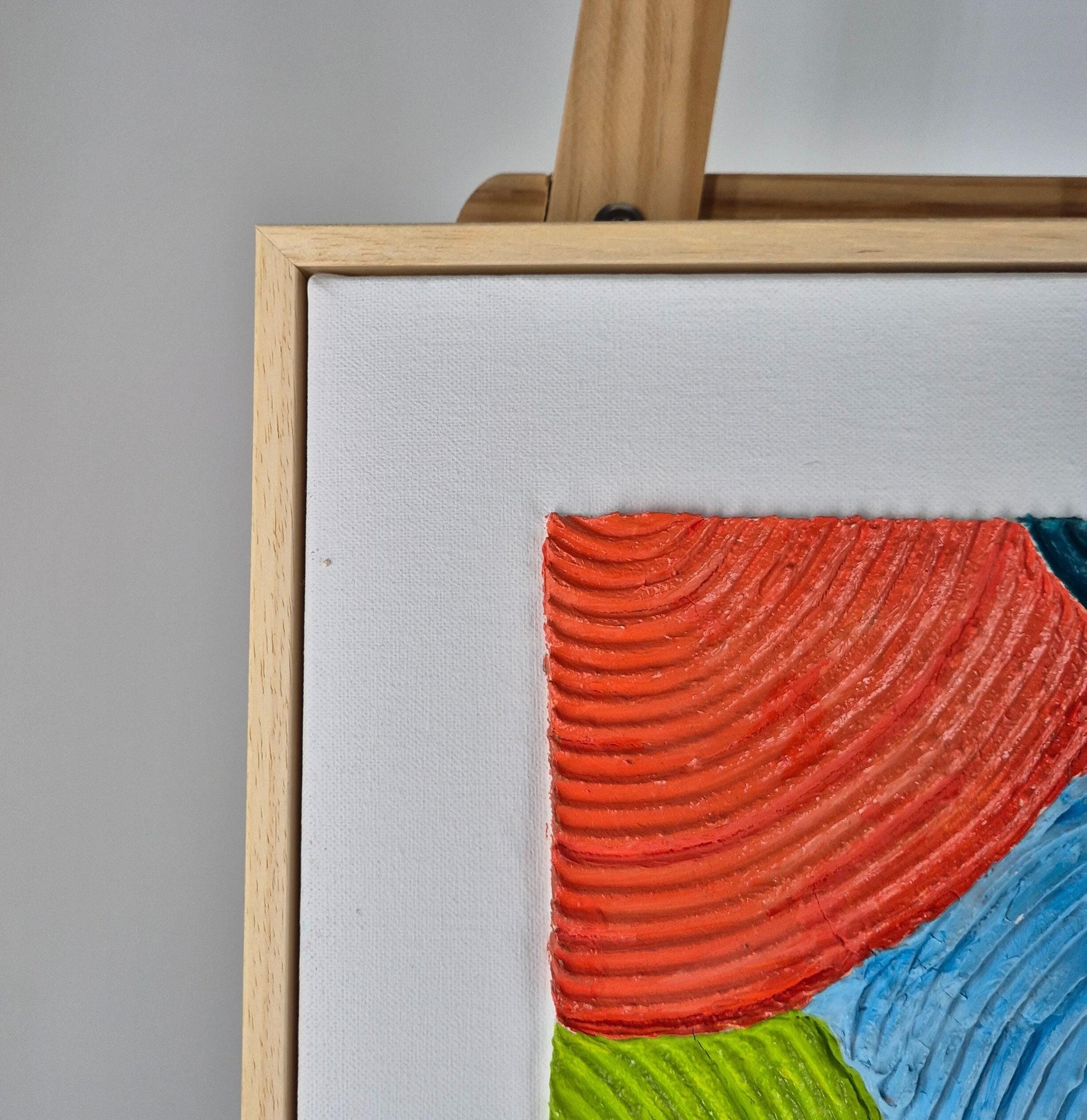 Joy in Motion – textured oil art - original abstract geometric painting on canvas - colorful wall decor - modern oil painting
