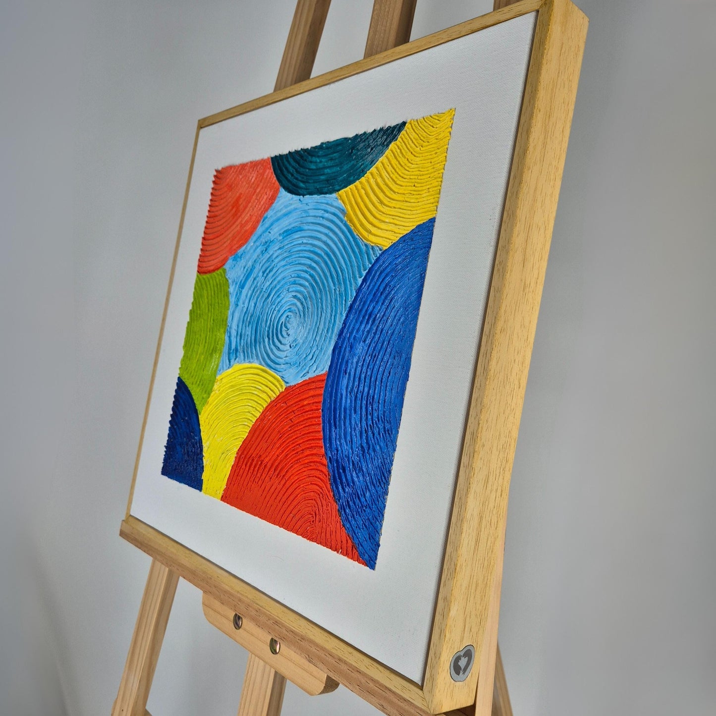 Joy in Motion – textured oil art - original abstract geometric painting on canvas - colorful wall decor - modern oil painting