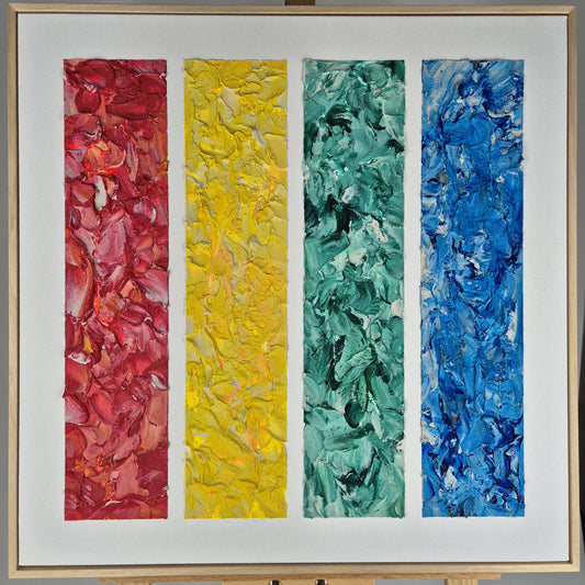 Color Code - Original Textured Acrylic Painting on Canvas - Abstract Color Composition