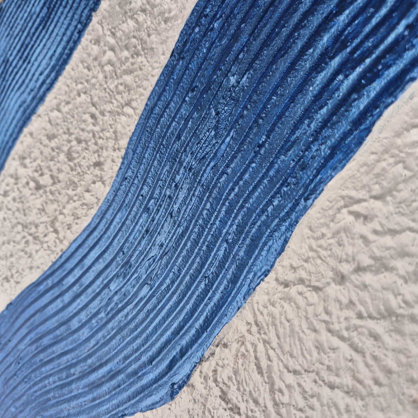 Ocean Lines - Original Textured Acrylic Painting on Canvas - Abstract Seascape Wall Art with Flowing Lines - Framed&Ready to Hang