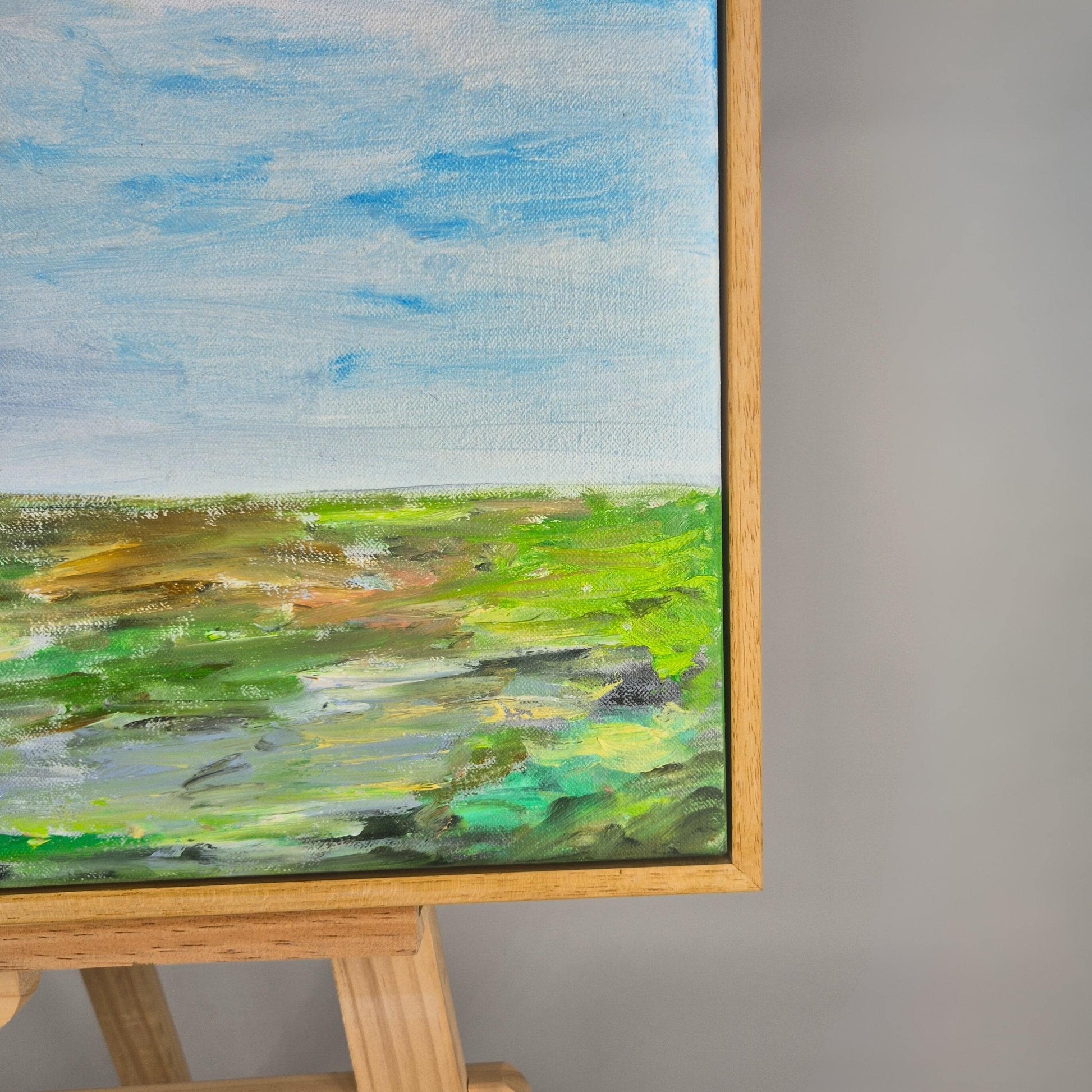 Weightless - Original oil painting - Textured sky landscape - colourful wall art