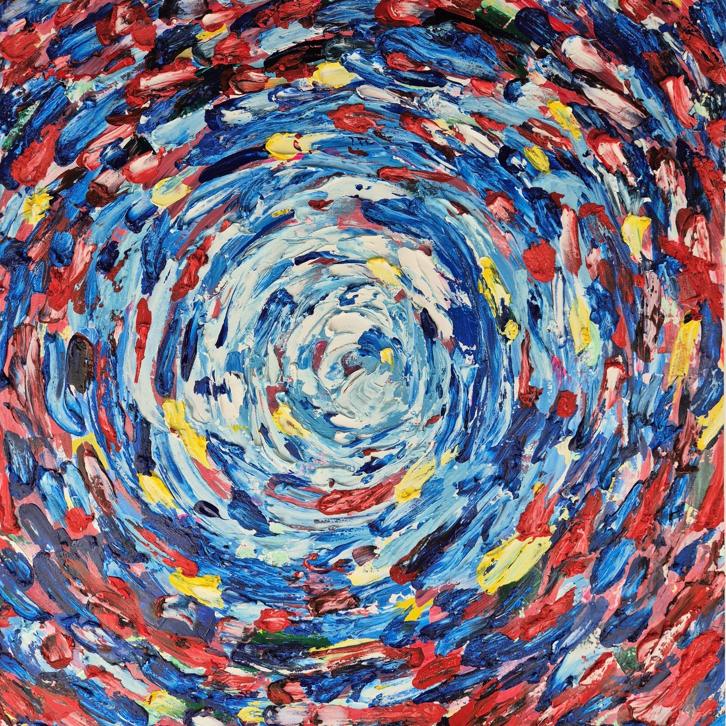 Corelia - Original Abstract Acrylic Painting - 92x92 cm - Textured on Canvas - Vivid Abstract Floral Motion