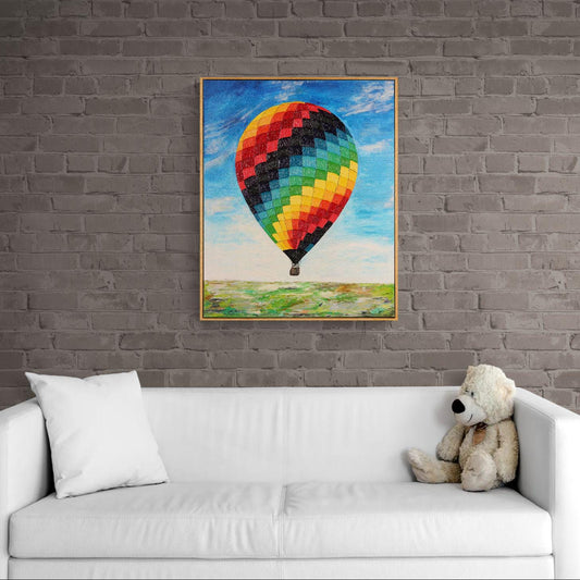 Weightless - Original oil painting - Textured sky landscape - colourful wall art