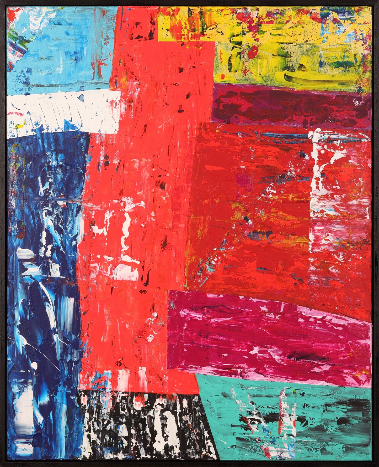 Original Textured Acrylic on Canvas Painting 83x67 cm - Formis - Colorful Contemporary Abstract Wall Art