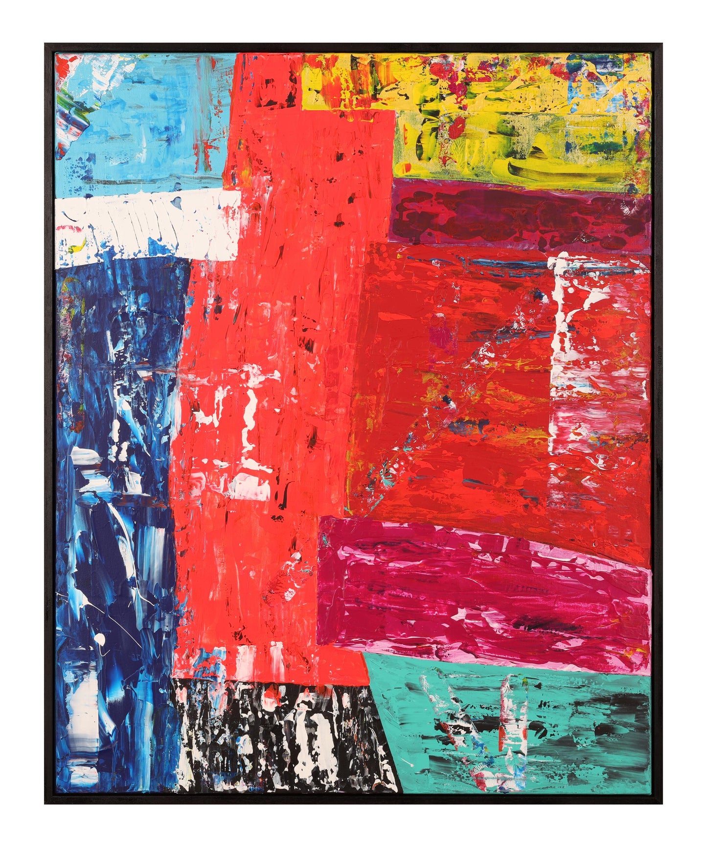 Original Textured Acrylic on Canvas Painting 83x67 cm - Formis - Colorful Contemporary Abstract Wall Art