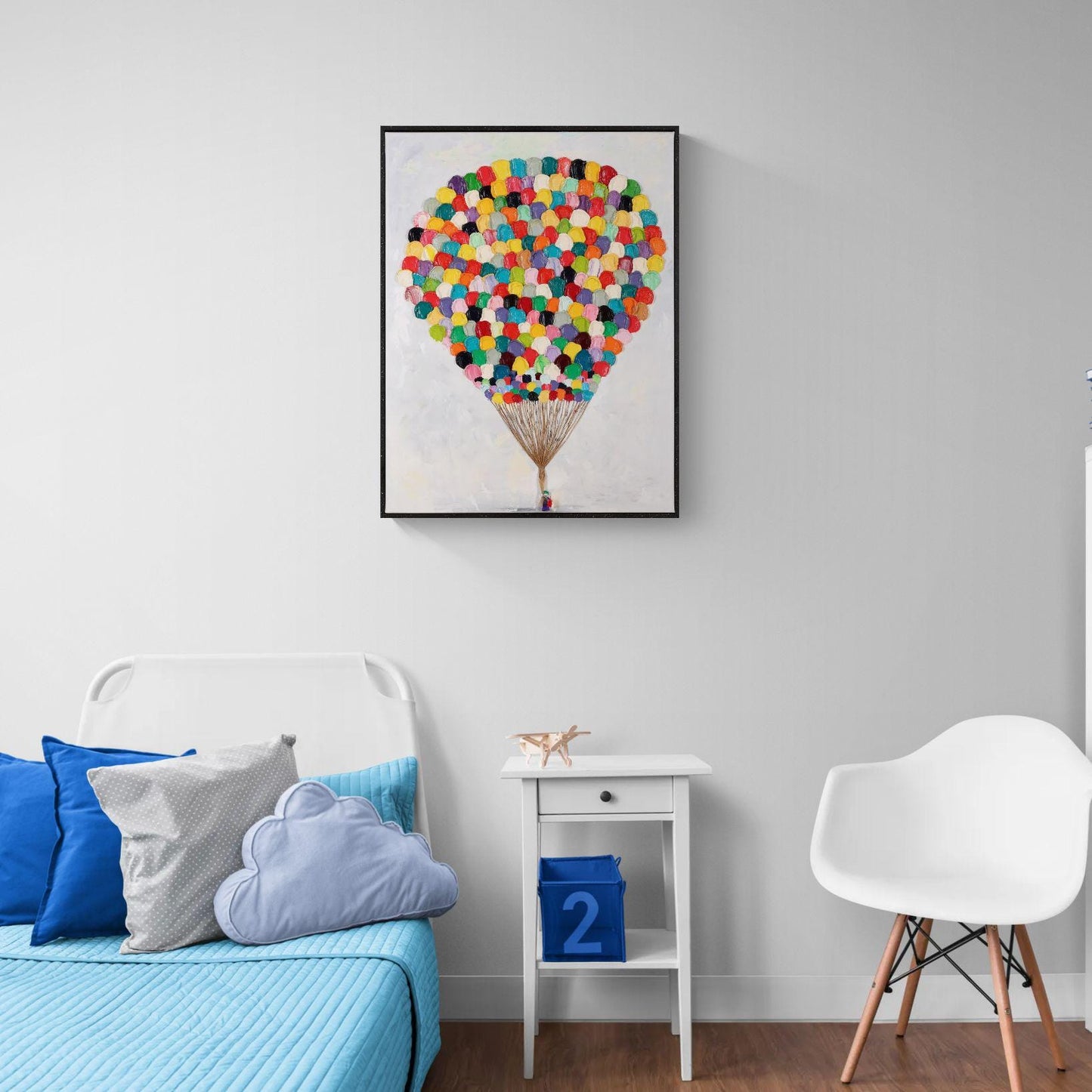 Even Jokers Dream - Bright Abstract Oil Painting on Canvas - Whimsical Surreal Abstract Art - Ready to Hang