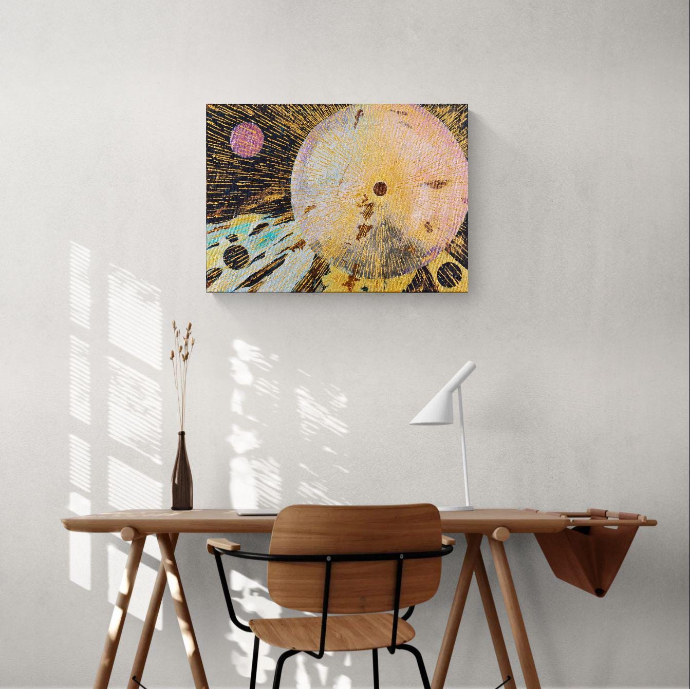 Echoes of Creation - Textured Abstract Spiritual Painting- Earth Tones - Meditative Canvas Artwork