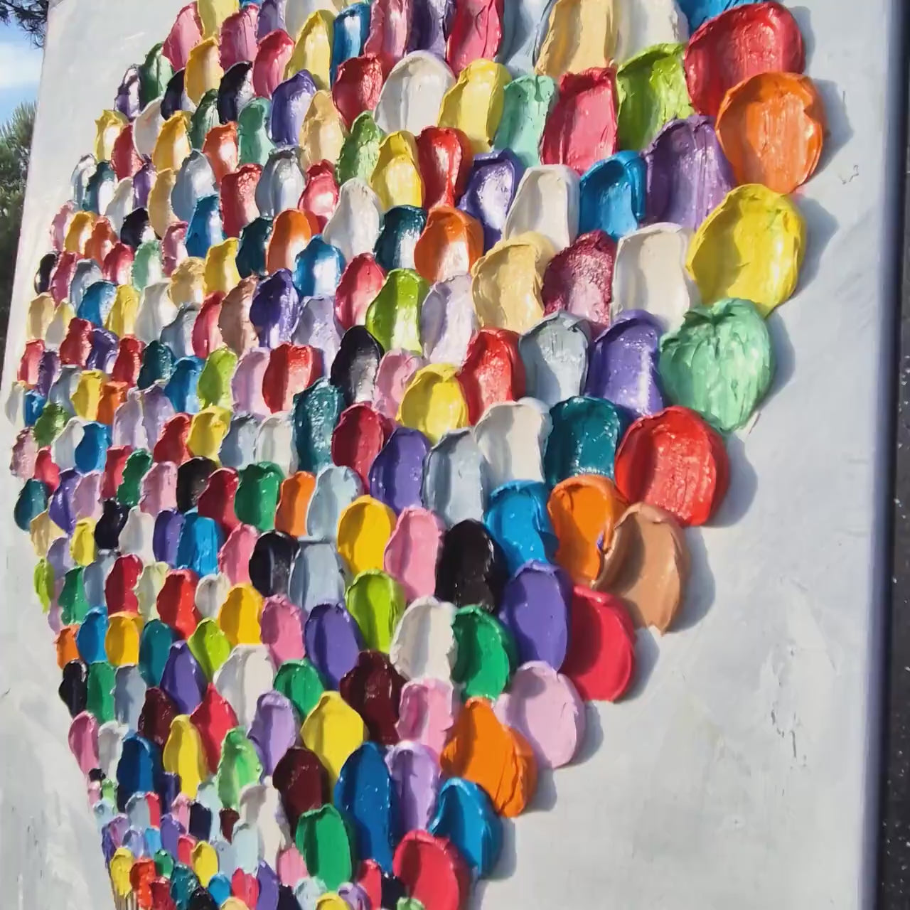 Abstract Oil Painting on Canvas 84x63 cm - Framed Whimsical Surreal Art