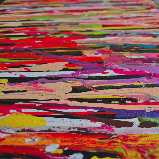 Textured Acrylic Painting 72x72 cm - TWILIGHT APOCALYPSE- Framed Abstract Art